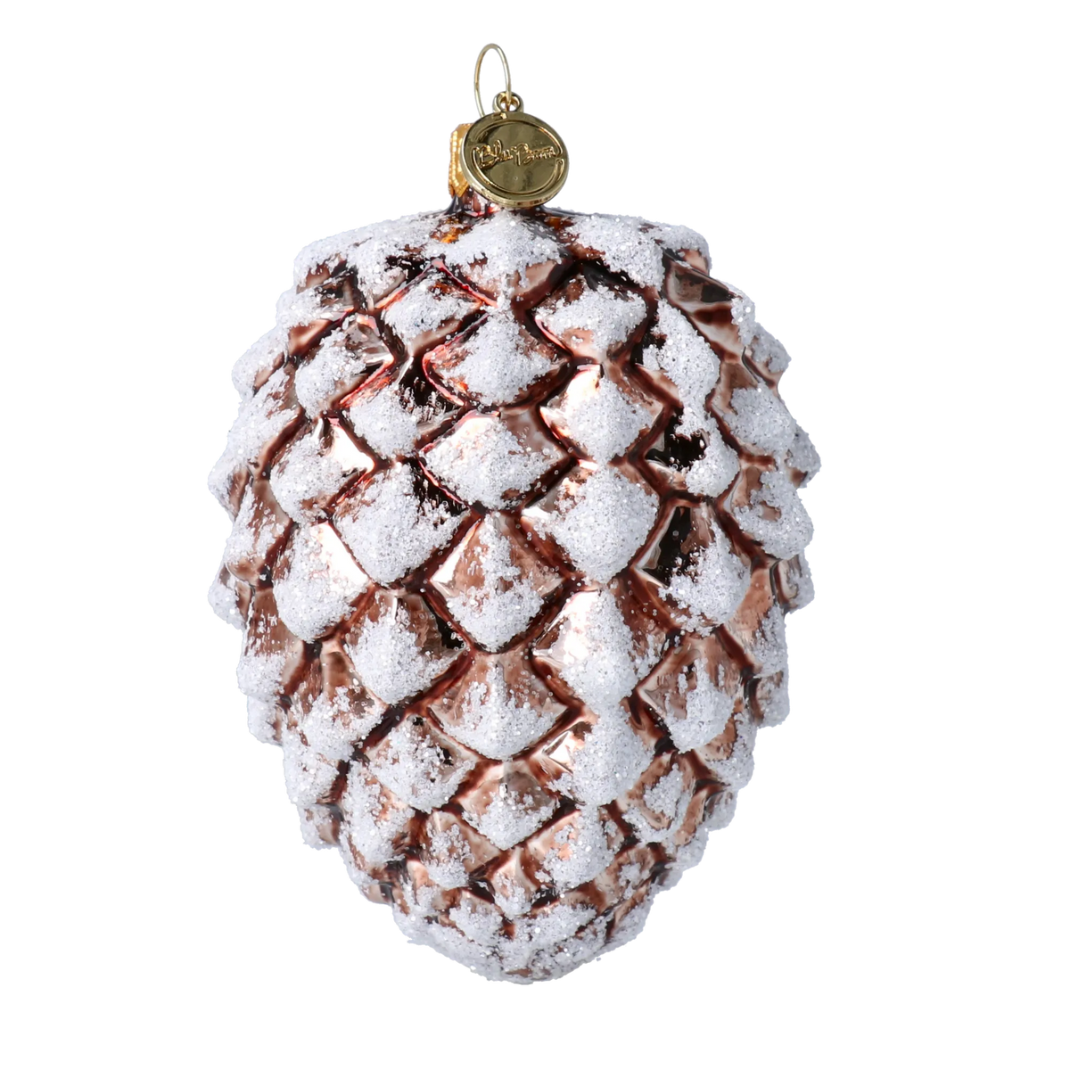 Bronzed Winter Silence | Hand-Painted Glass Ornament | Blubom 2021-108
