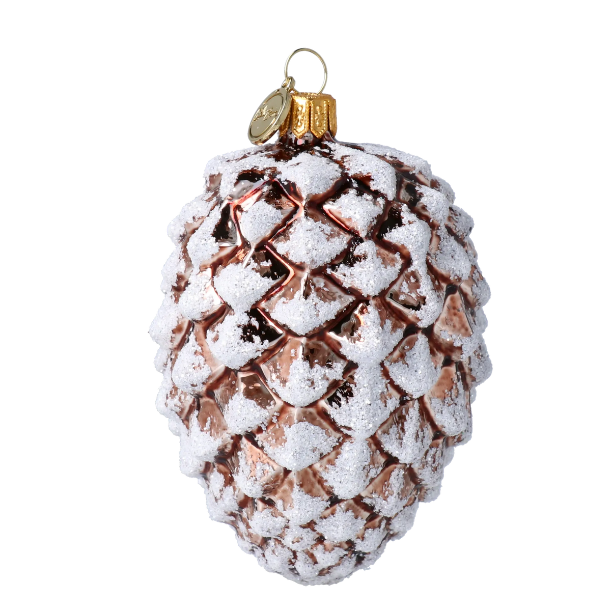 Bronzed Winter Silence | Hand-Painted Glass Ornament | Blubom 2021-108