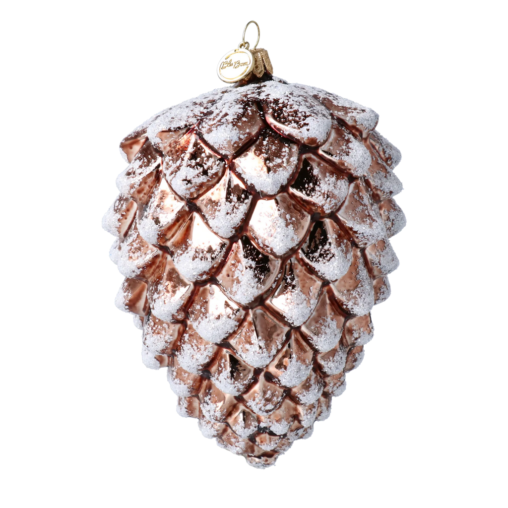 Bronzed Winter Drift | Hand-Painted Glass Ornament | Blubom 2021-109