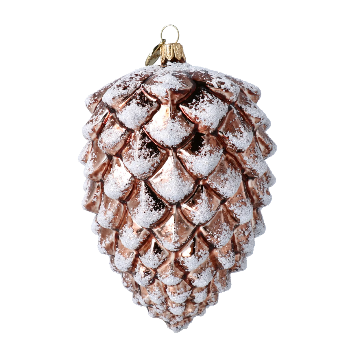 Bronzed Winter Drift | Hand-Painted Glass Ornament | Blubom 2021-109
