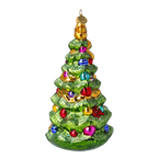 Verdant Jubilee Pine | Hand-Painted Glass Ornament | Blubom 2021-129