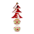 Load image into Gallery viewer, Holly Tree Delight Christmas Tree. Handmade Glass Christmas ornament
