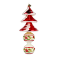 Load image into Gallery viewer, Holly Tree Delight Christmas Tree. Handmade Glass Christmas ornament
