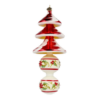Ruby Frost Silence | Hand-Painted Glass Ornament | Blubom 2021-130