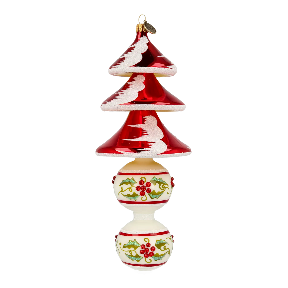 Ruby Frost Silence | Hand-Painted Glass Ornament | Blubom 2021-130