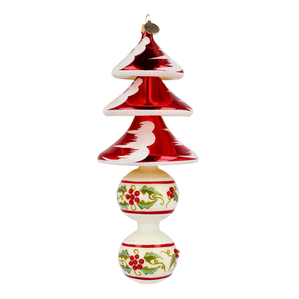 Ruby Frost Silence | Hand-Painted Glass Ornament | Blubom 2021-130