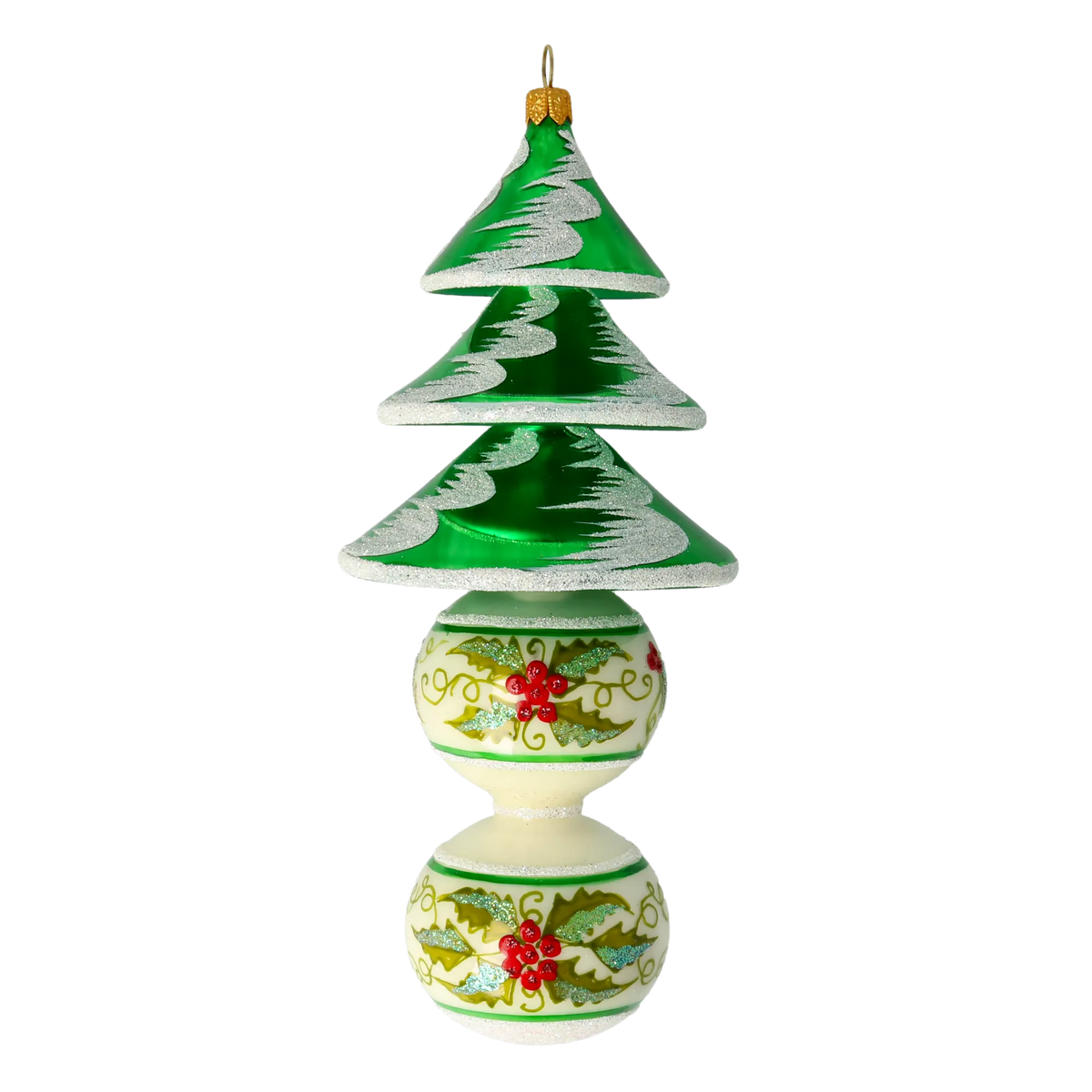 Emerald Forest Hymn | Hand-Painted Glass Ornament | Blubom 2021-131