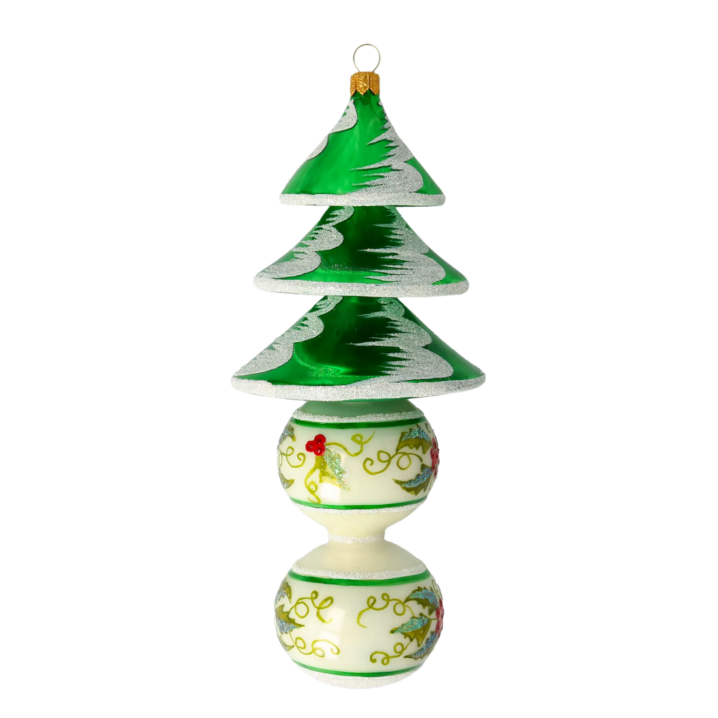 Emerald Forest Hymn | Hand-Painted Glass Ornament | Blubom 2021-131