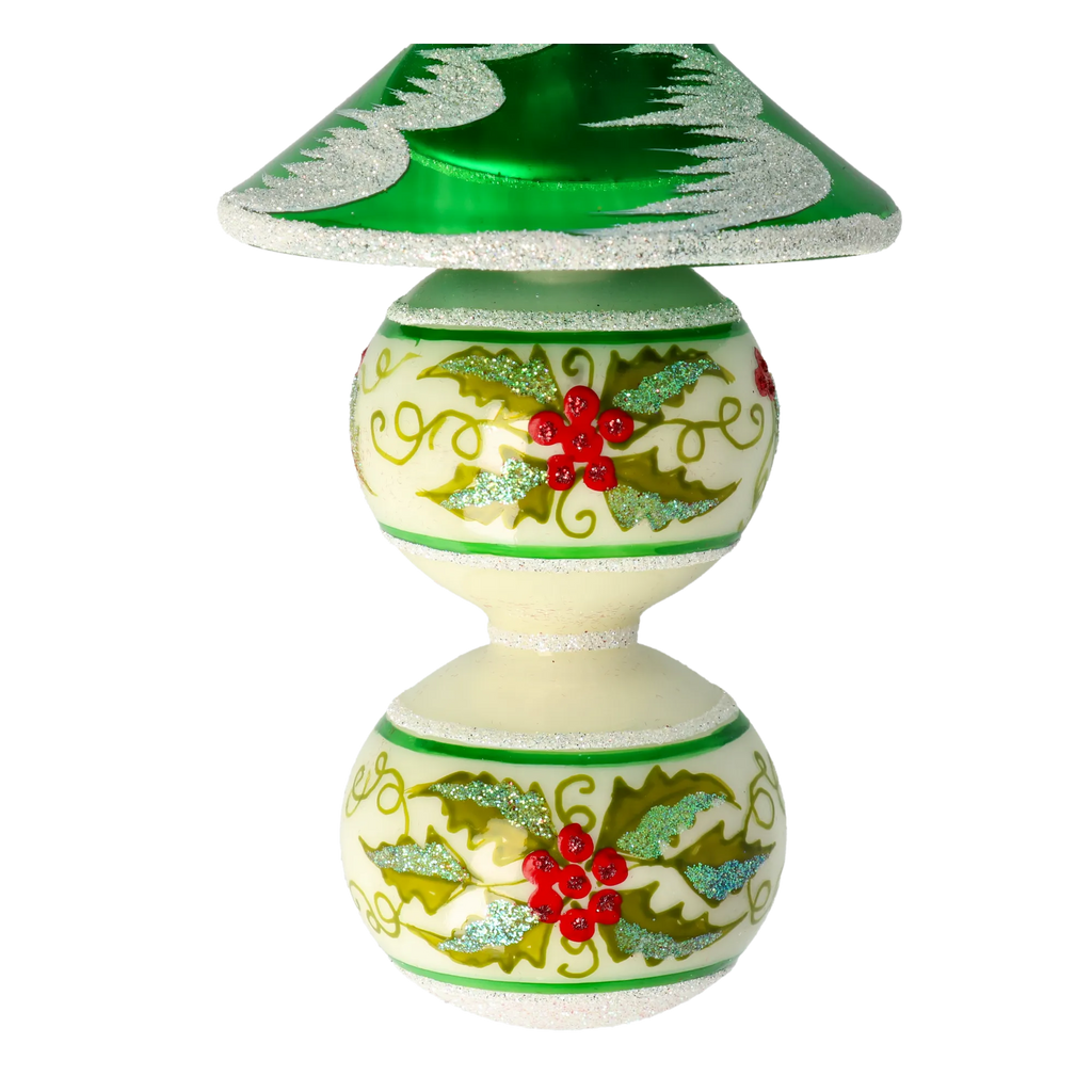 Emerald Forest Hymn | Hand-Painted Glass Ornament | Blubom 2021-131