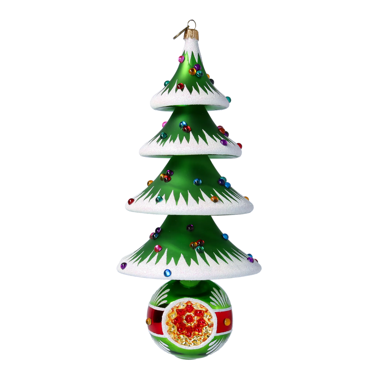 Sovereign Alpine Sentinel | Hand-Painted Glass Ornament | Blubom 2021-132
