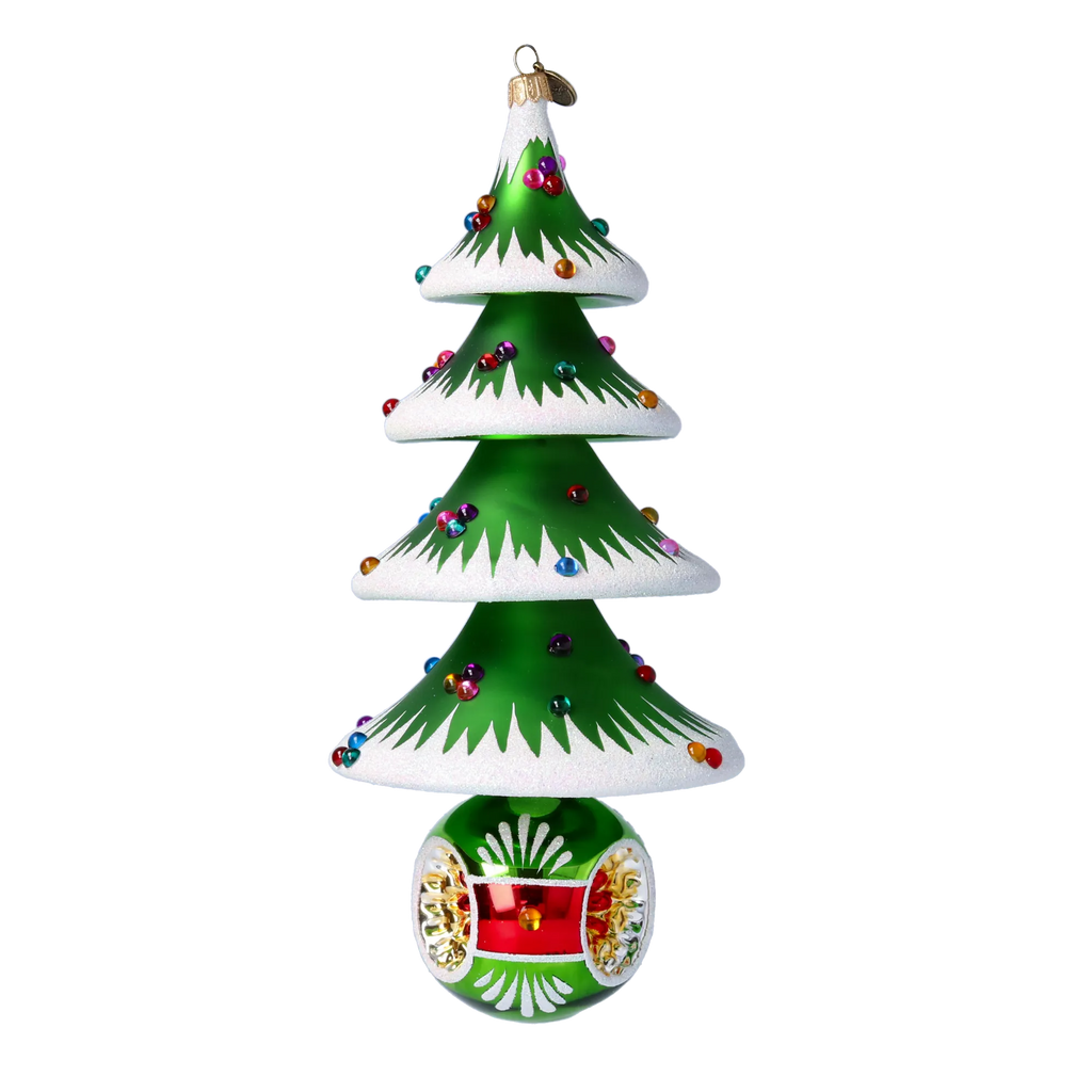 Sovereign Alpine Sentinel | Hand-Painted Glass Ornament | Blubom 2021-132