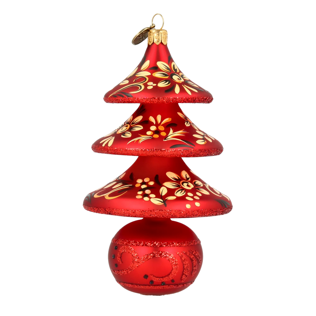 Cinnabar Folklore | Hand-Painted Glass Ornament | Blubom 2021-133