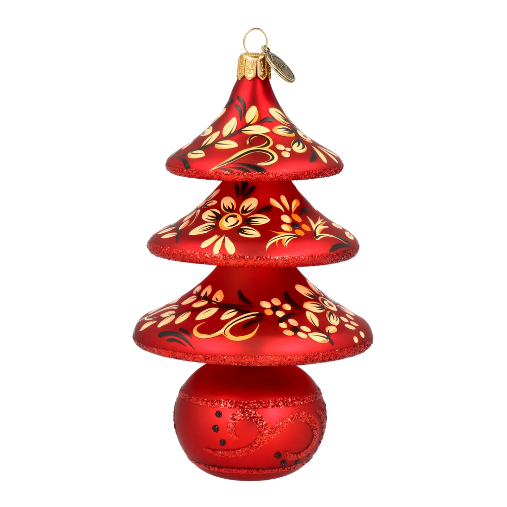 Cinnabar Folklore | Hand-Painted Glass Ornament | Blubom 2021-133