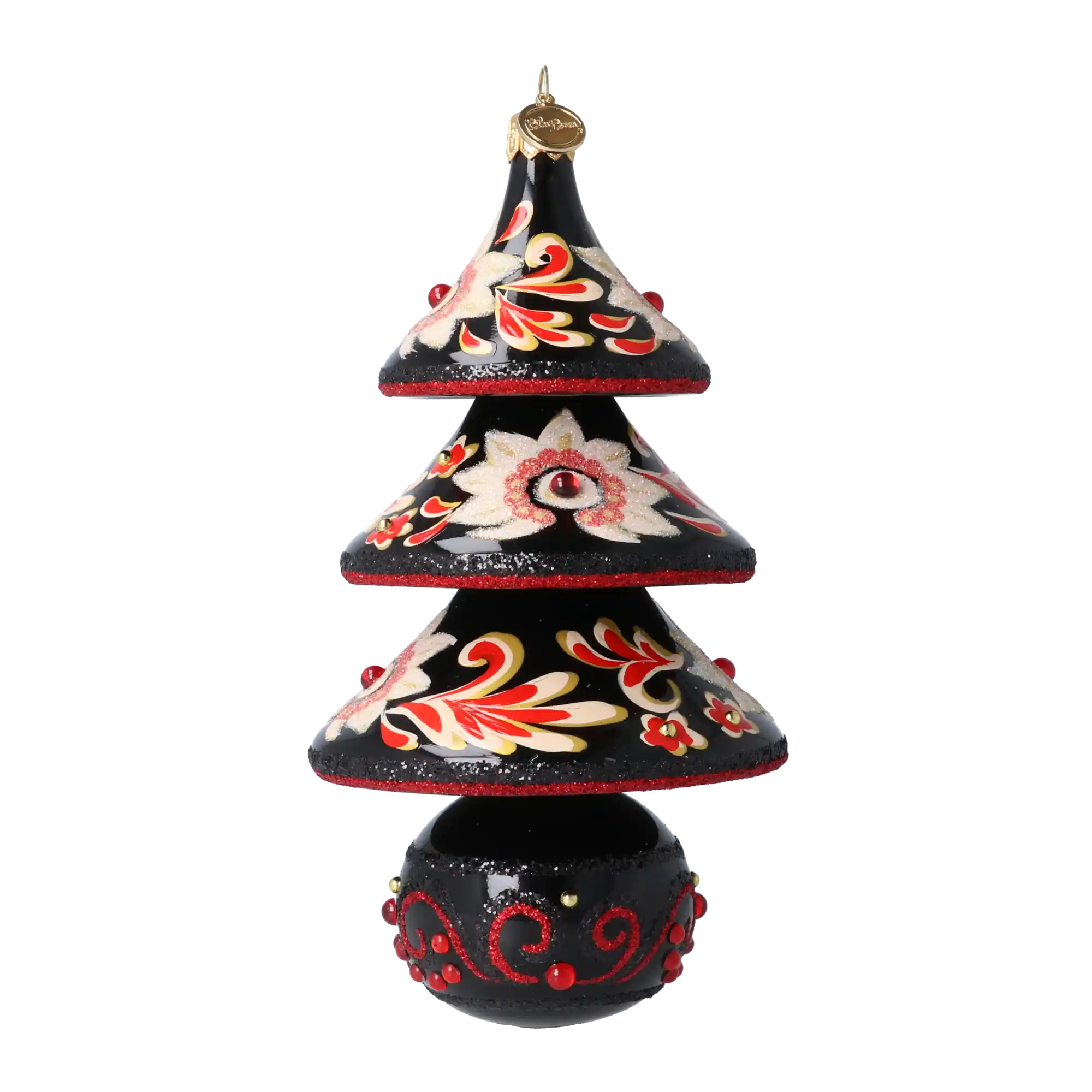 Midnight Bloom Tree Handmade Glass Christmas ornament