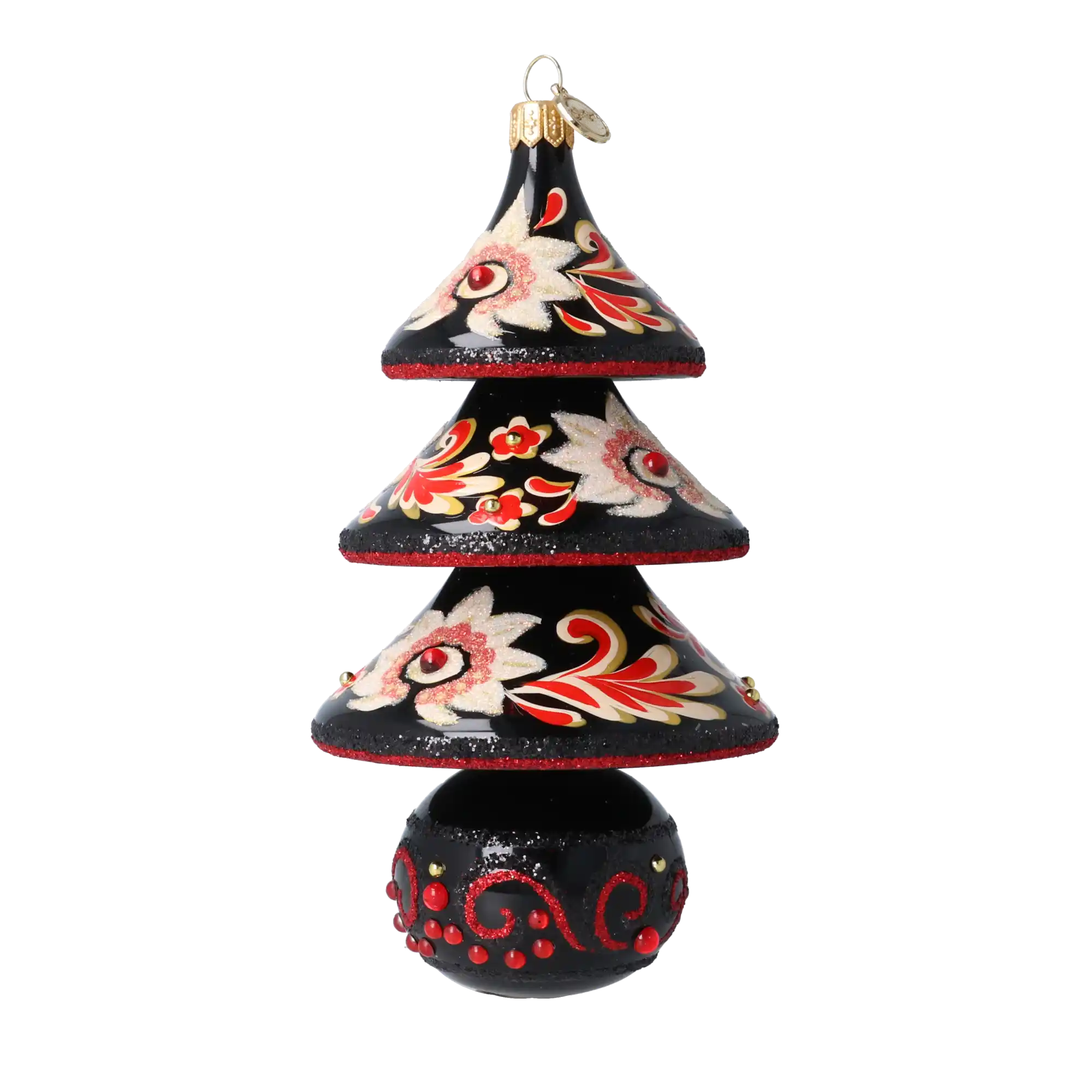 Midnight Bloom Tree Handmade Glass Christmas ornament