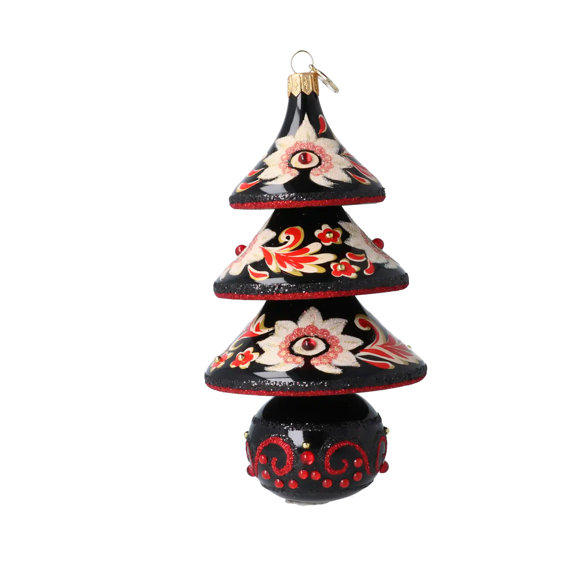 Midnight Bloom Tree Handmade Glass Christmas ornament