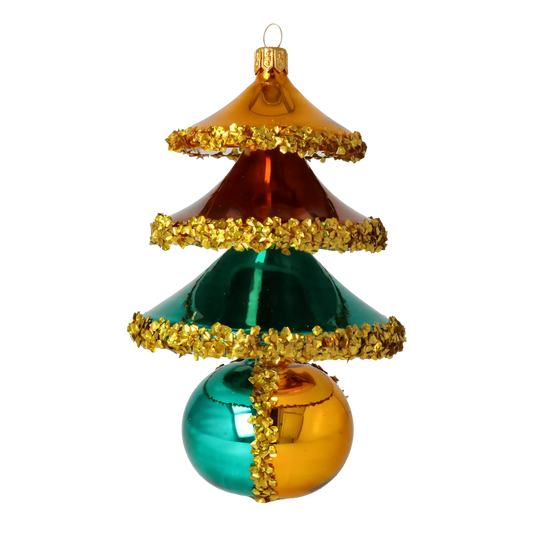 Autumn Glow Tree Handmade Glass Christmas ornament