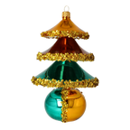 Gilded Bronze Resonance | Hand-Painted Glass Ornament | Blubom 2021-136