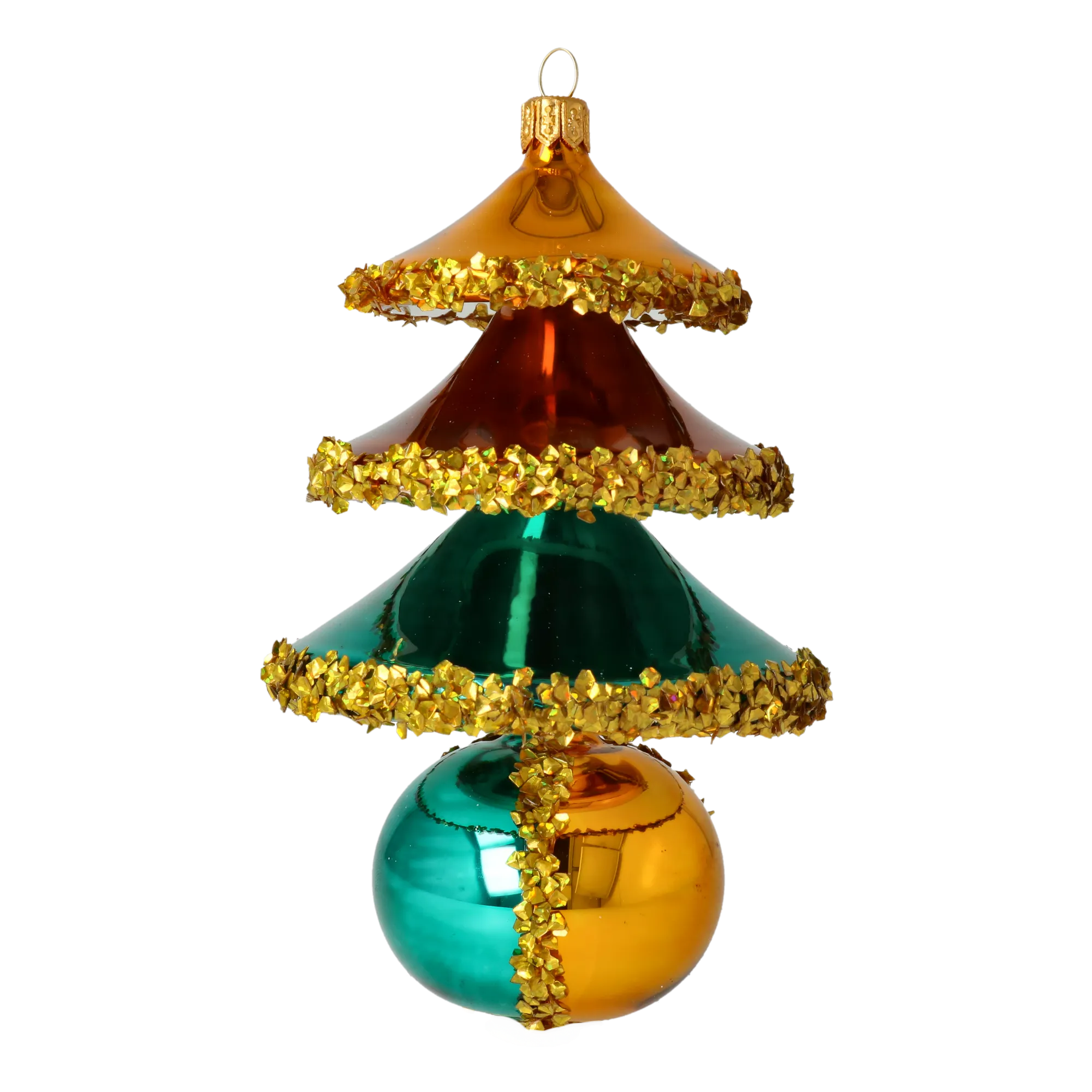 Autumn Glow Tree Handmade Glass Christmas ornament 2021-136