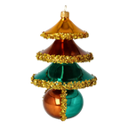 Gilded Bronze Resonance | Hand-Painted Glass Ornament | Blubom 2021-136