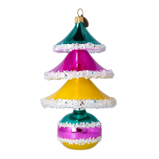Prismatic Jewel Stylized Tree Premium christmas glass ornament 2021-137