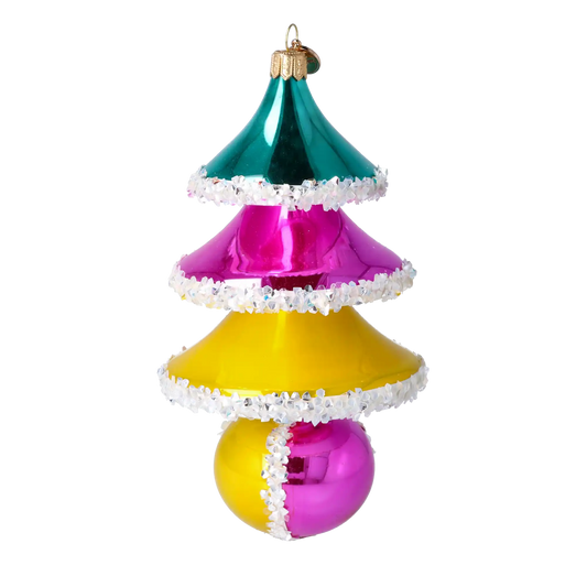 Sweetberry Tree Handmade Glass Christmas ornament free blown glass