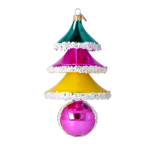 Sweetberry Tree Handmade Glass Christmas ornament free blown glass
