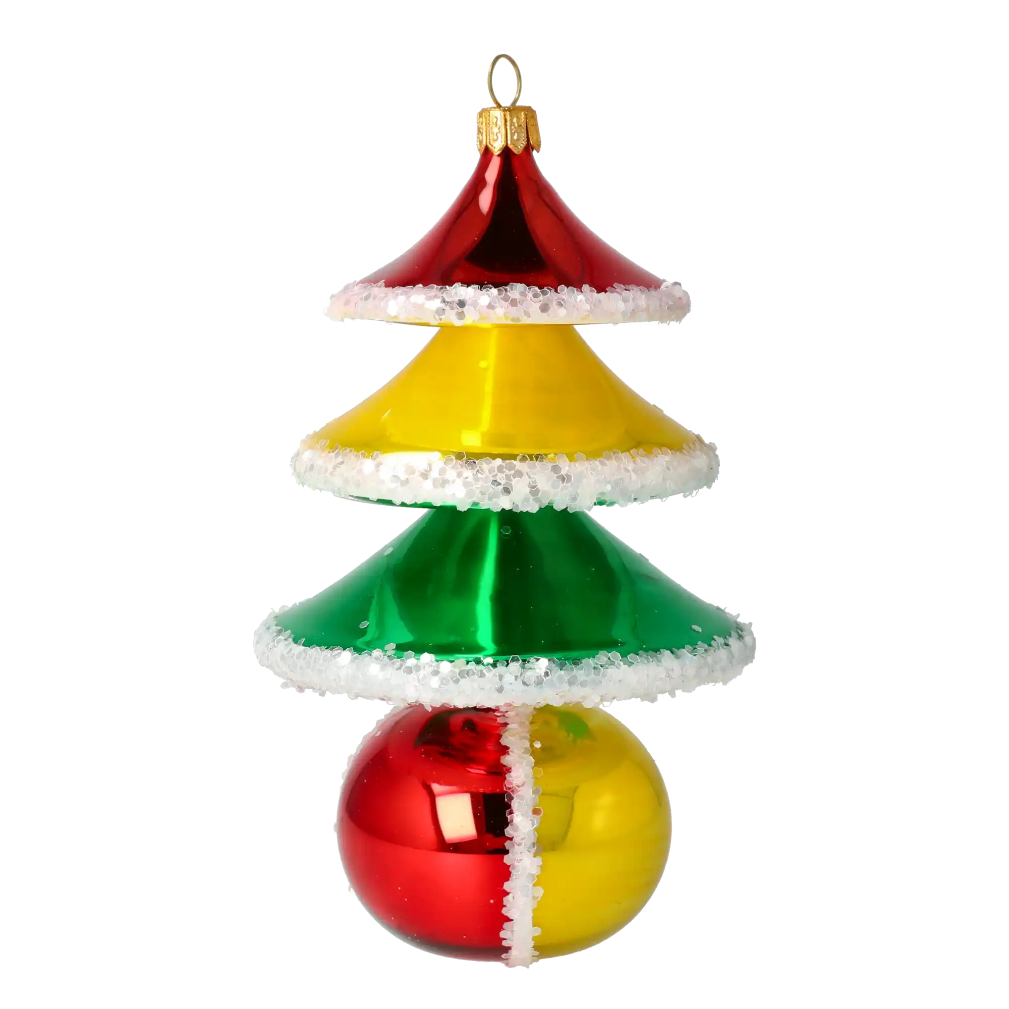Festive Prism Tree Handmade Glass Christmas ornament