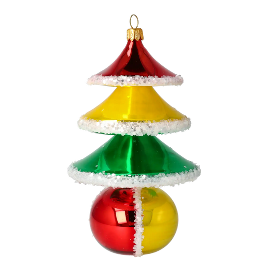Festive Prism Tree Handmade Glass Christmas ornament