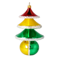Load image into Gallery viewer, Festive Prism Tree Handmade Glass Christmas ornament
