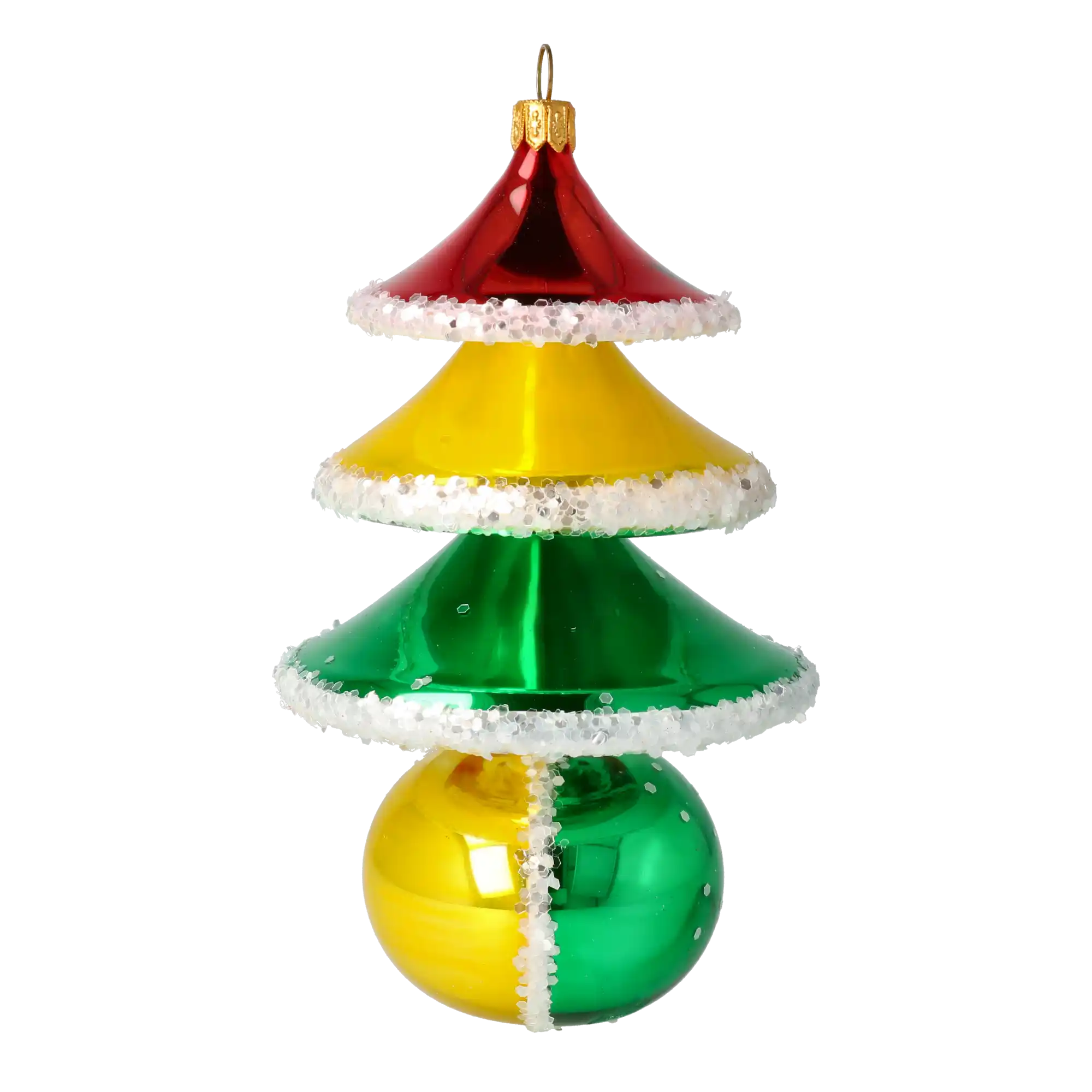 Festive Prism Tree Handmade Glass Christmas ornament
