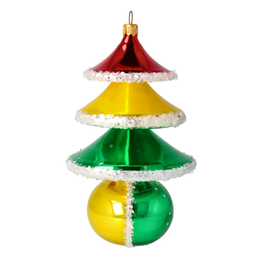 Festive Prism Tree Handmade Glass Christmas ornament