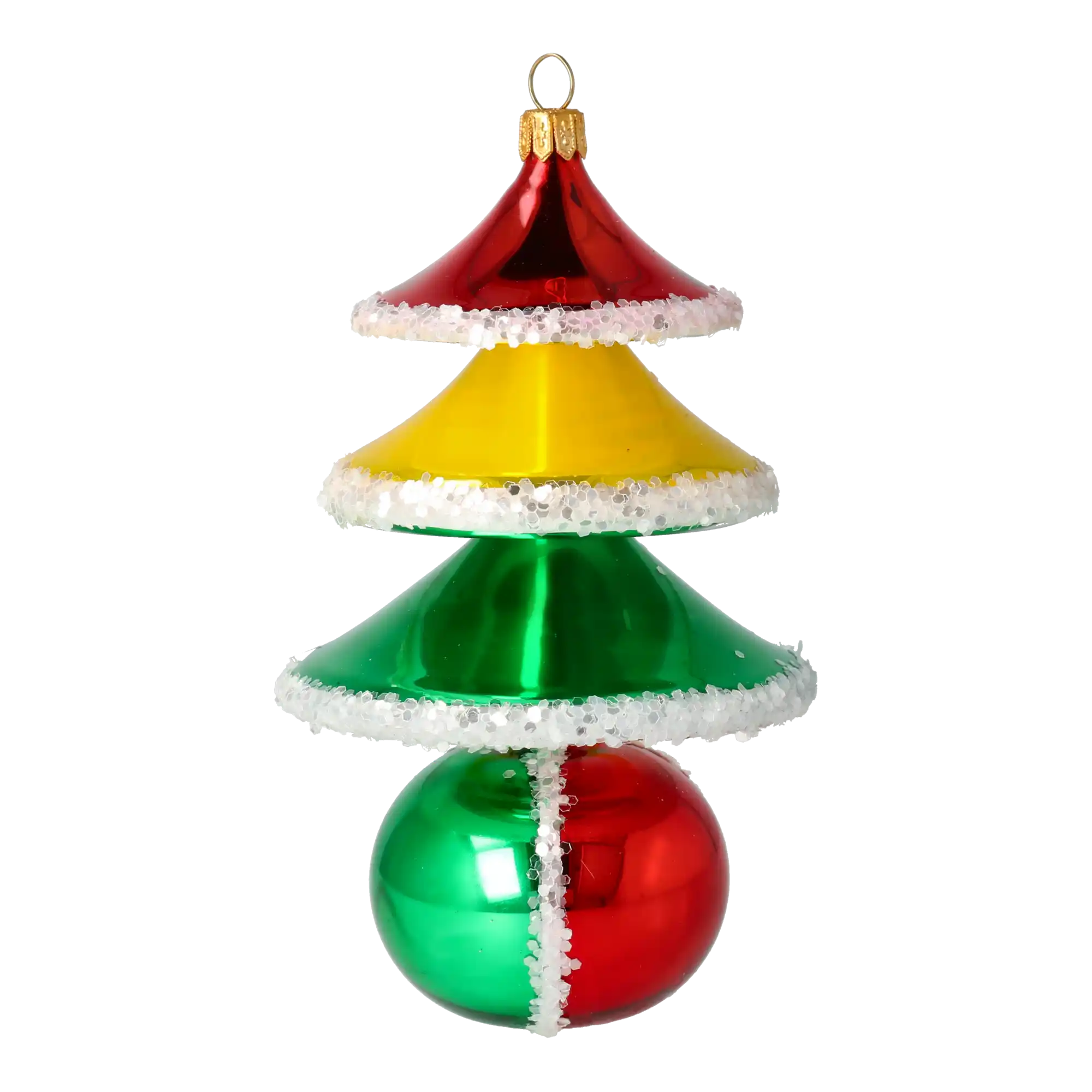 Festive Prism Tree Handmade Glass Christmas ornament