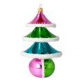 Load image into Gallery viewer, Sugar Frost Tree Handmade Glass Christmas ornament
