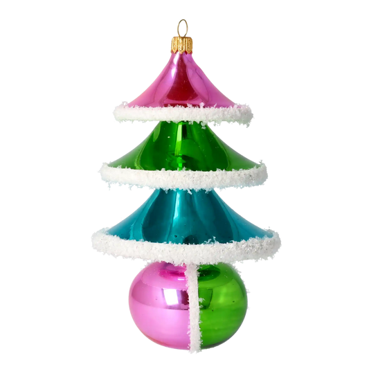 Sugar Frost Tree Handmade Glass Christmas ornament