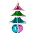 Load image into Gallery viewer, Sugar Frost Tree Handmade Glass Christmas ornament
