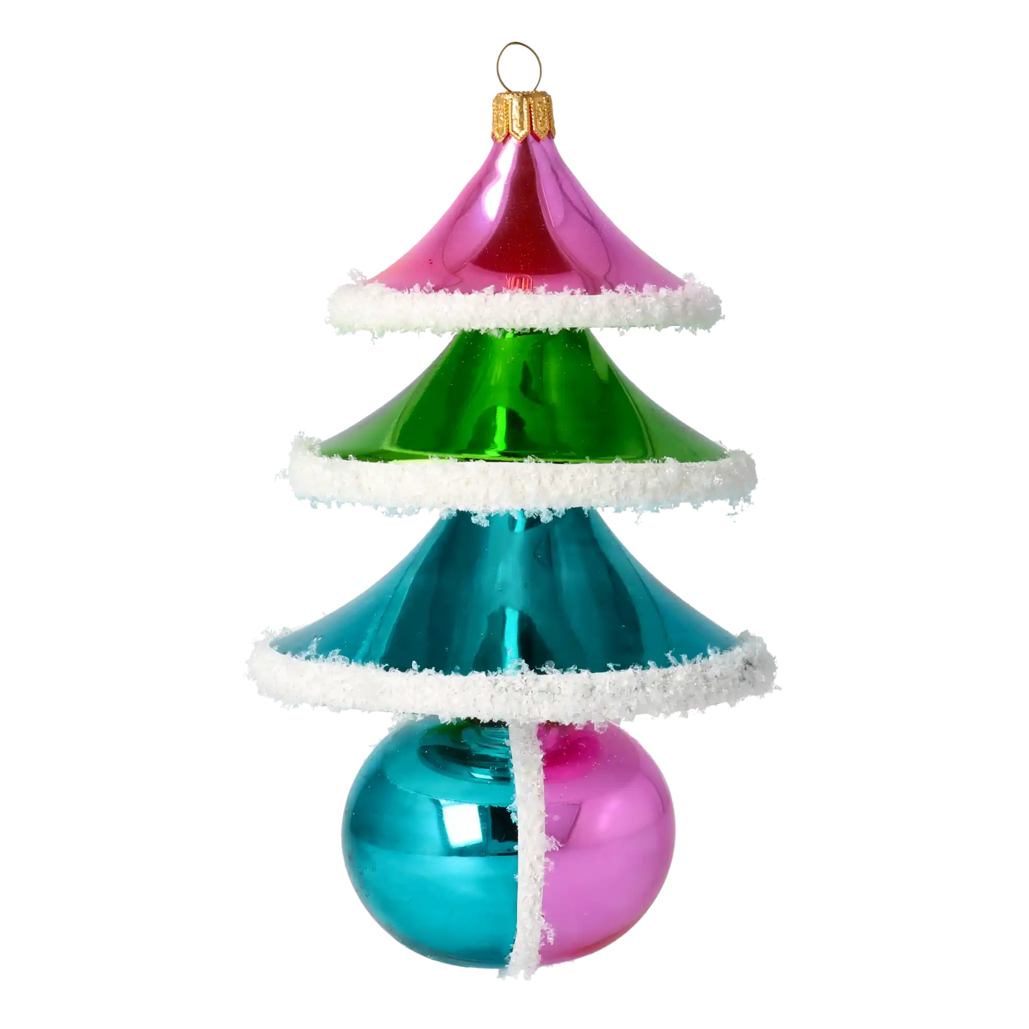 Sugar Frost Tree Handmade Glass Christmas ornament