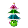 Load image into Gallery viewer, Sugar Frost Tree Handmade Glass Christmas ornament
