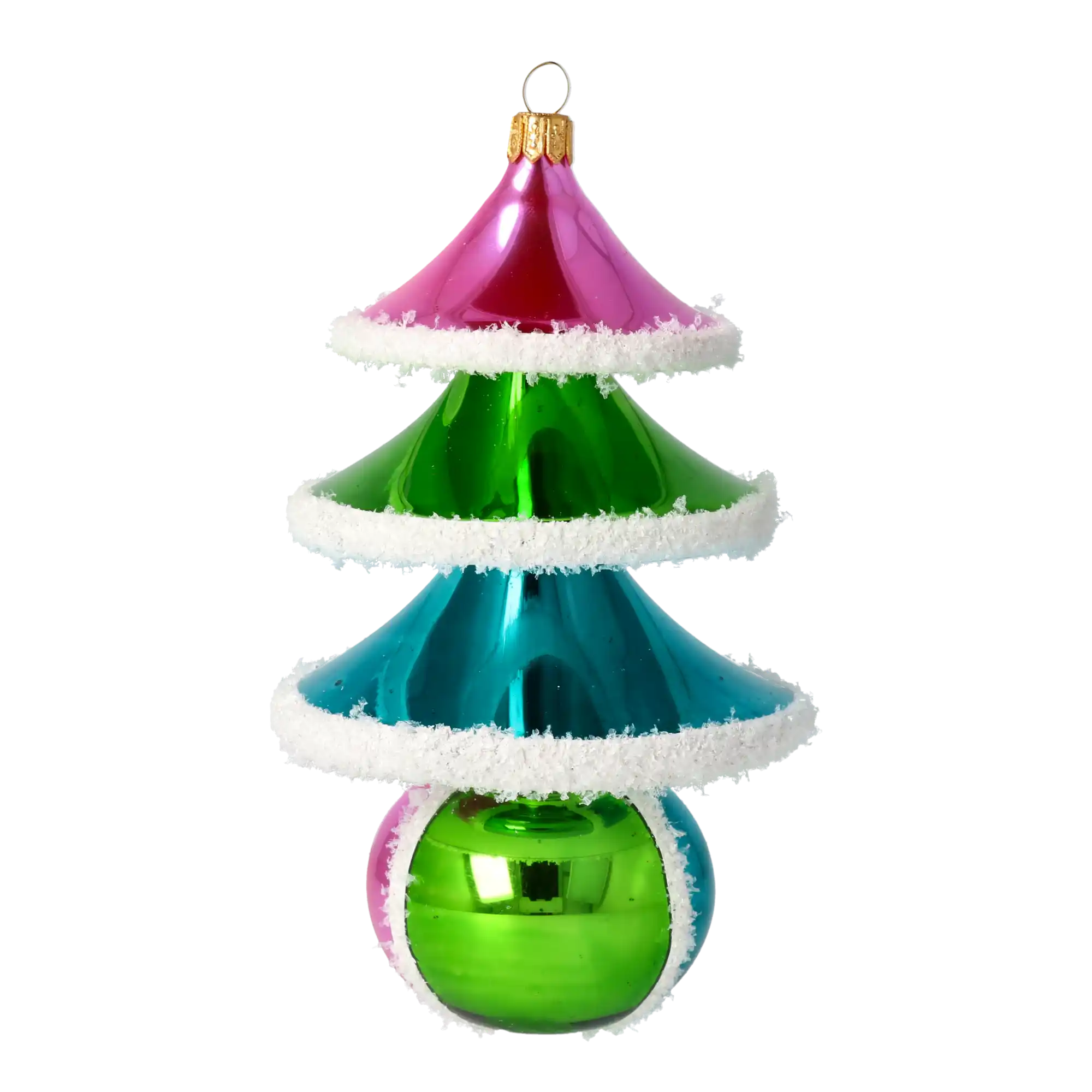 Sugar Frost Tree Handmade Glass Christmas ornament