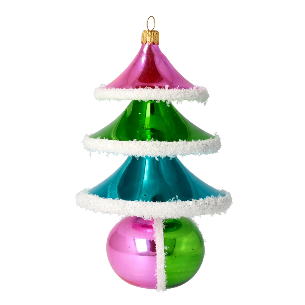 Vibrant Alpine Rhythm | Hand-Painted Glass Ornament | Blubom 2021-144