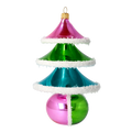 Vibrant Alpine Rhythm | Hand-Painted Glass Ornament | Blubom 2021-144