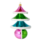 Vibrant Alpine Rhythm | Hand-Painted Glass Ornament | Blubom 2021-144