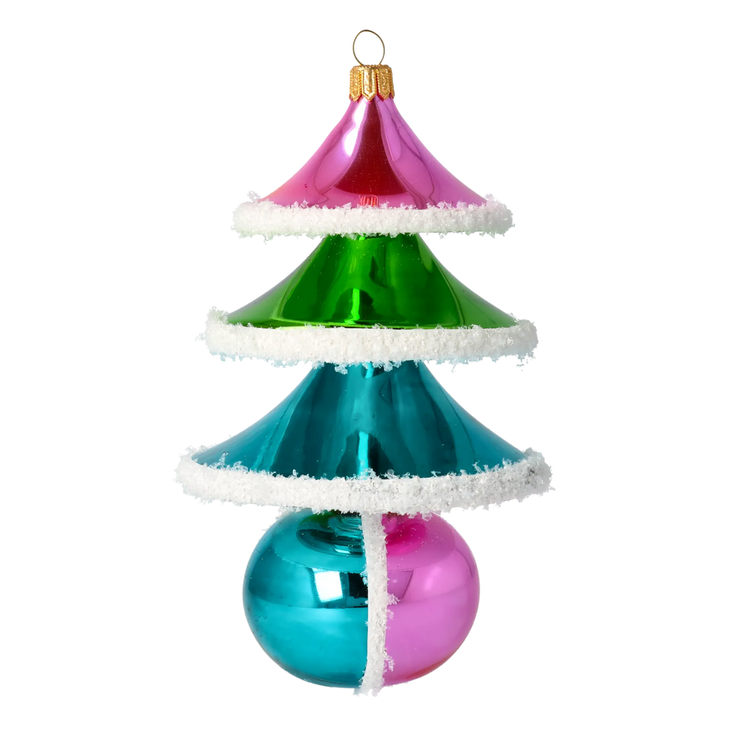 Vibrant Alpine Rhythm | Hand-Painted Glass Ornament | Blubom 2021-144