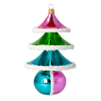 Vibrant Alpine Rhythm | Hand-Painted Glass Ornament | Blubom 2021-144