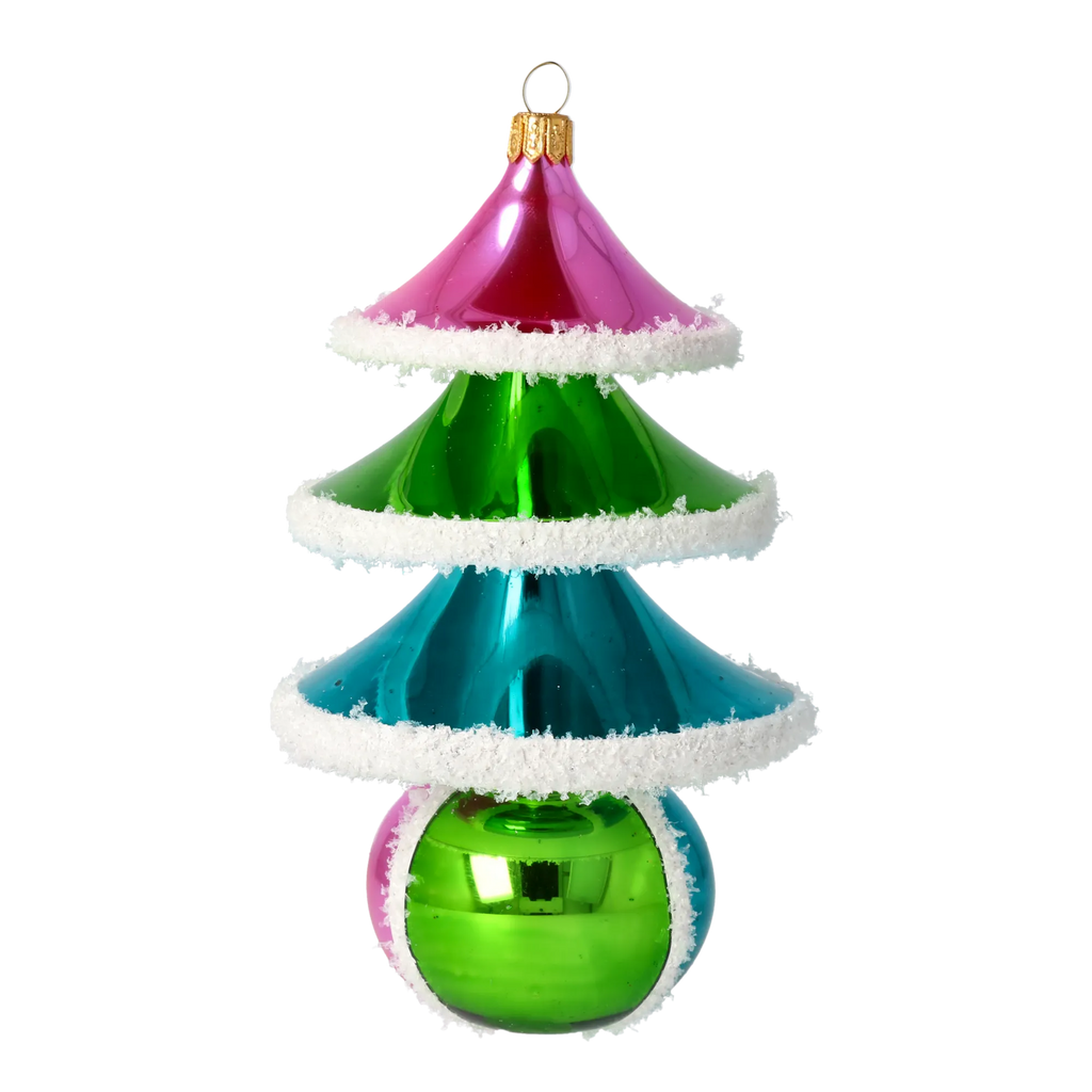Vibrant Alpine Rhythm | Hand-Painted Glass Ornament | Blubom 2021-144