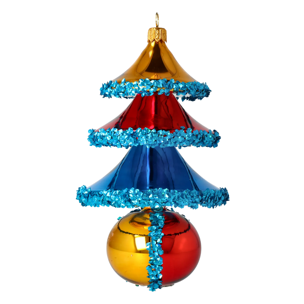 Cobalt Dawn Chorus | Hand-Painted Glass Ornament | Blubom 2021-146