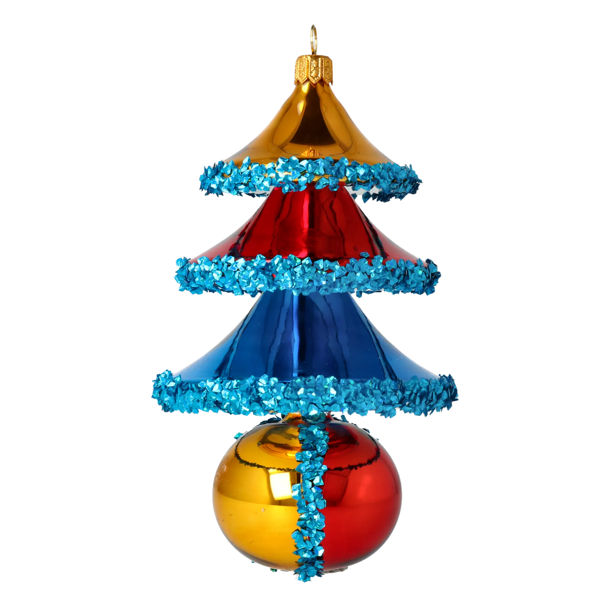 Cobalt Dawn Chorus | Hand-Painted Glass Ornament | Blubom 2021-146