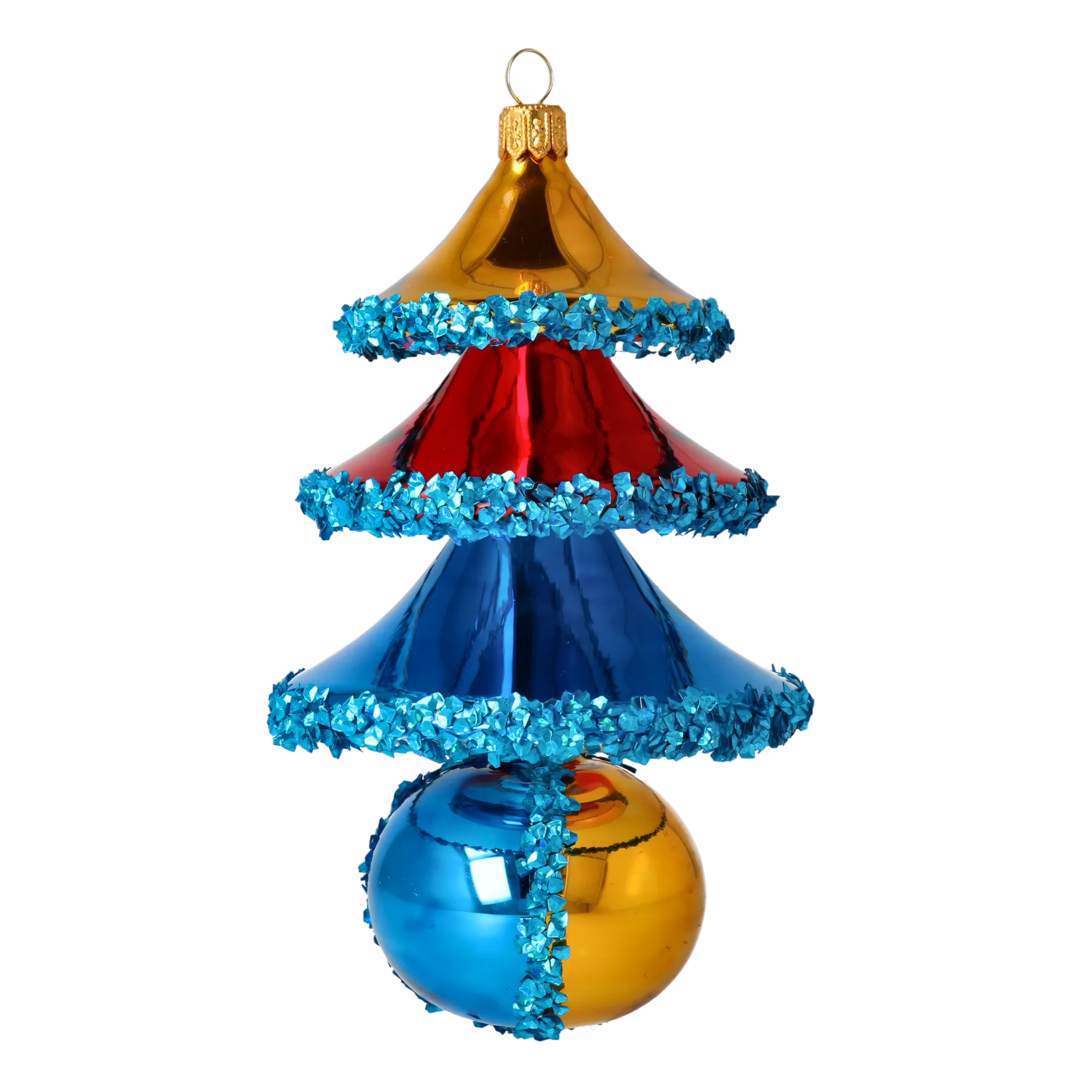 Cobalt Dawn Chorus | Hand-Painted Glass Ornament | Blubom 2021-146