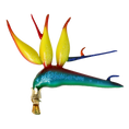 Load image into Gallery viewer, Azure Bird of Paradise Premium christmas glass ornament 2021-147
