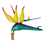 Imperial Tropic Plume | Hand-Painted Glass Ornament | Blubom 2021-147